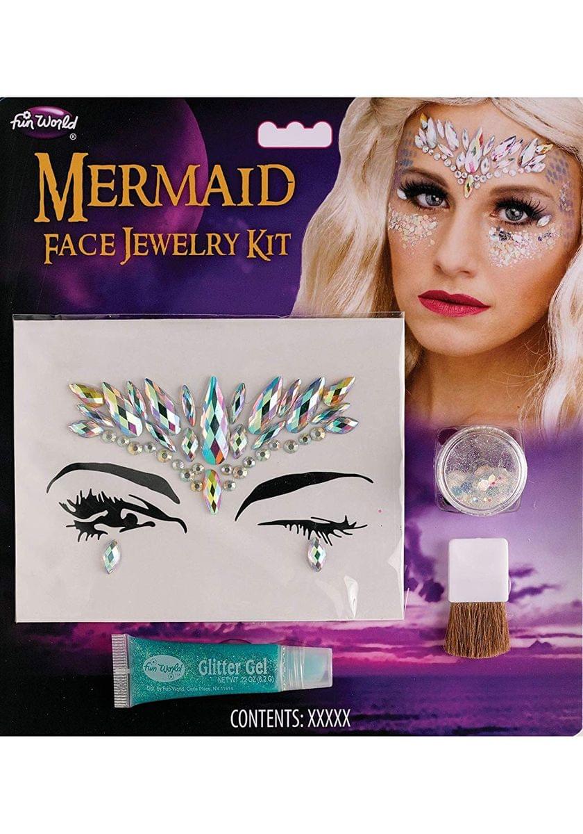 Mermaid Face Jewelry Stones Costume Kit