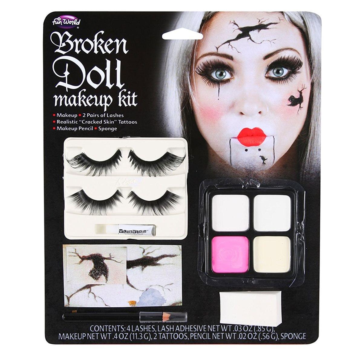 Broken Doll Face Costume Makeup Kit