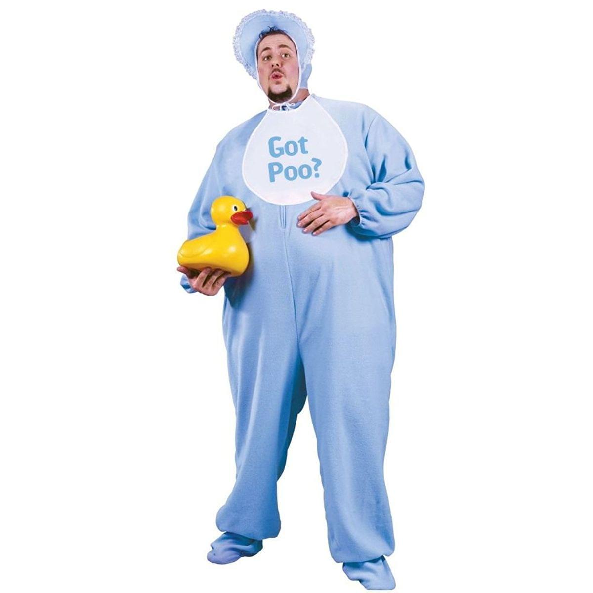 Adult Baby Jammies Plus Size Costume Blue