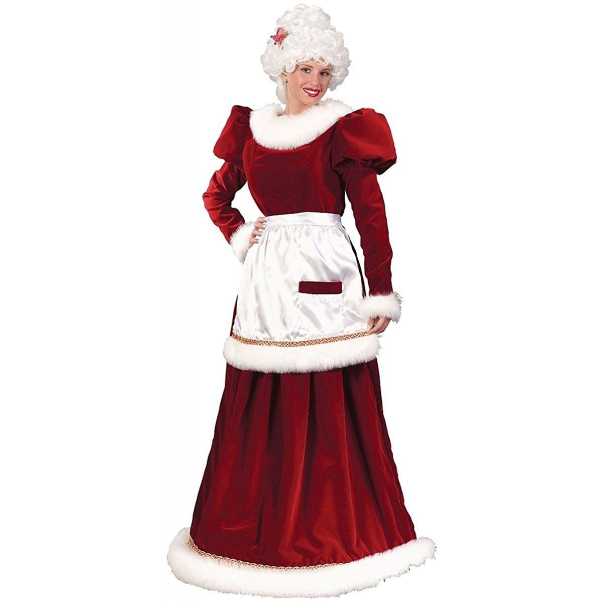 Santa Mrs Velvet Dress Costume