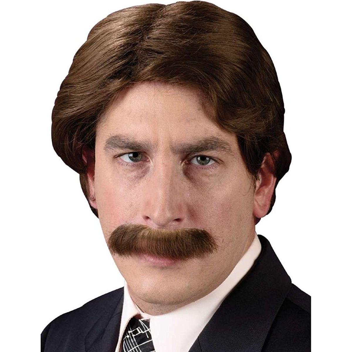 70's Wig And Mustache Costume Set