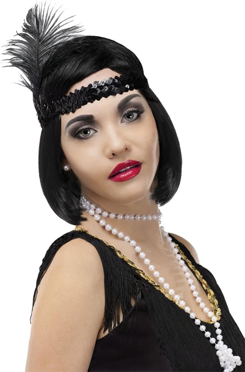 Pearl Flapper Beads 60" Costume Necklace