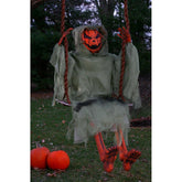 36" Pumpkin Man on Swing Hanging Halloween Décor