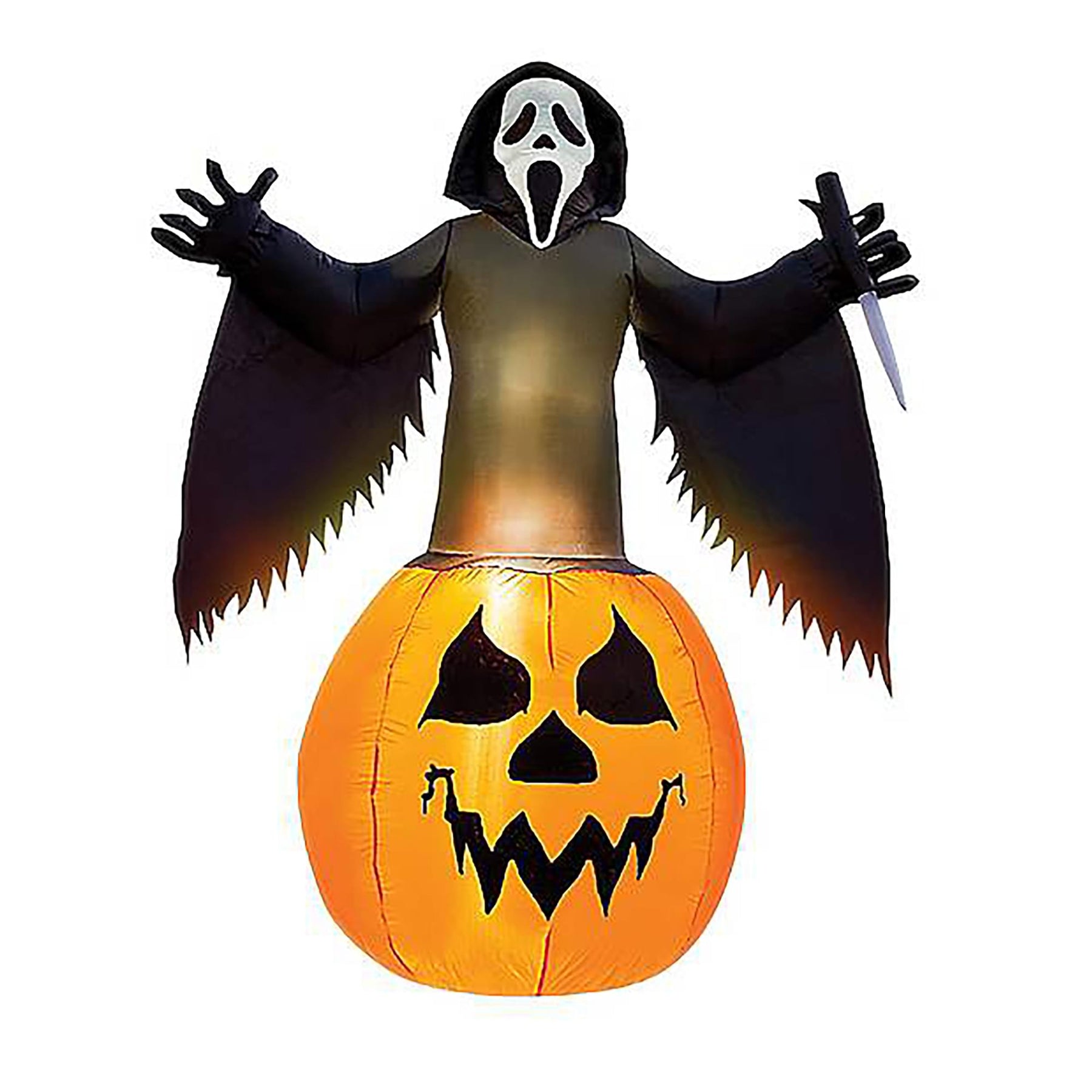 Scream Ghost Face Pumpkin Halloween Lawn Inflatable