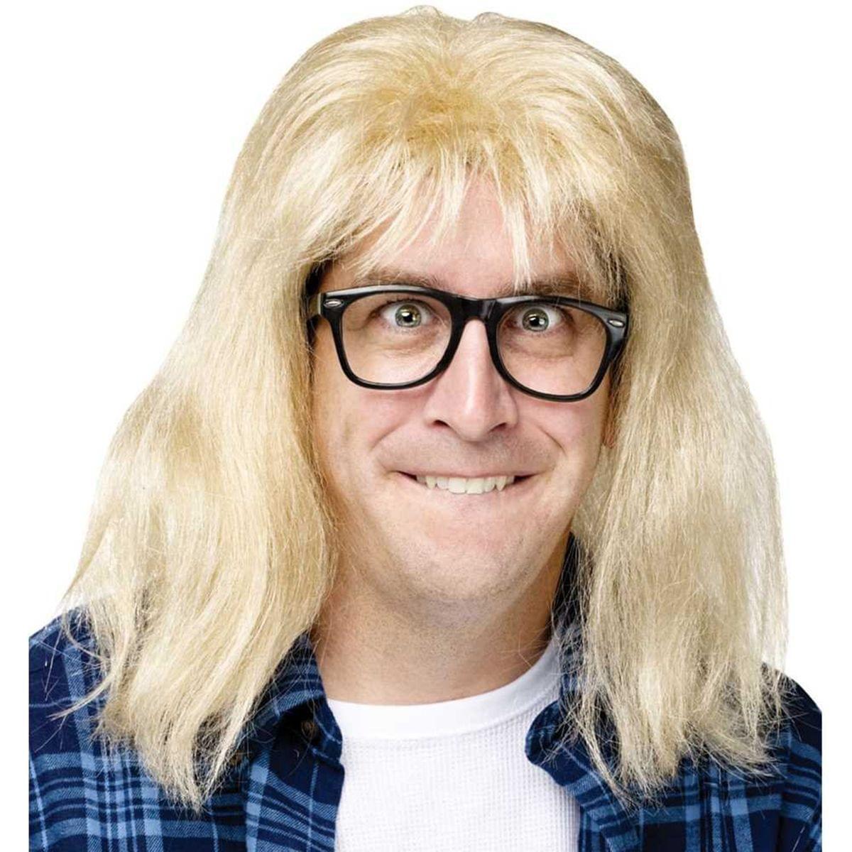 Saturday Night Live Wayne's World Garth Algar Wig & Glasses Costume Set