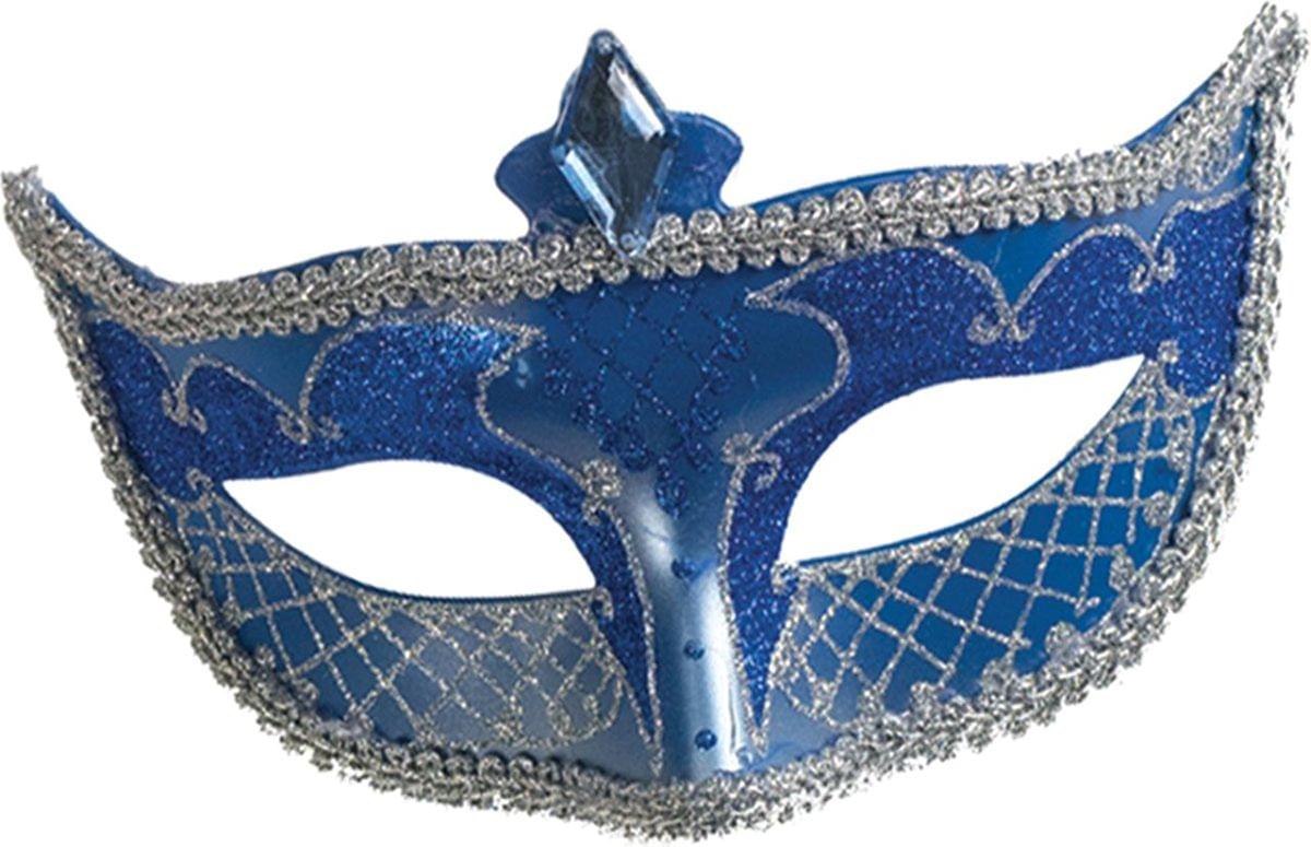 Carnival Costume Mask No Feather Blue