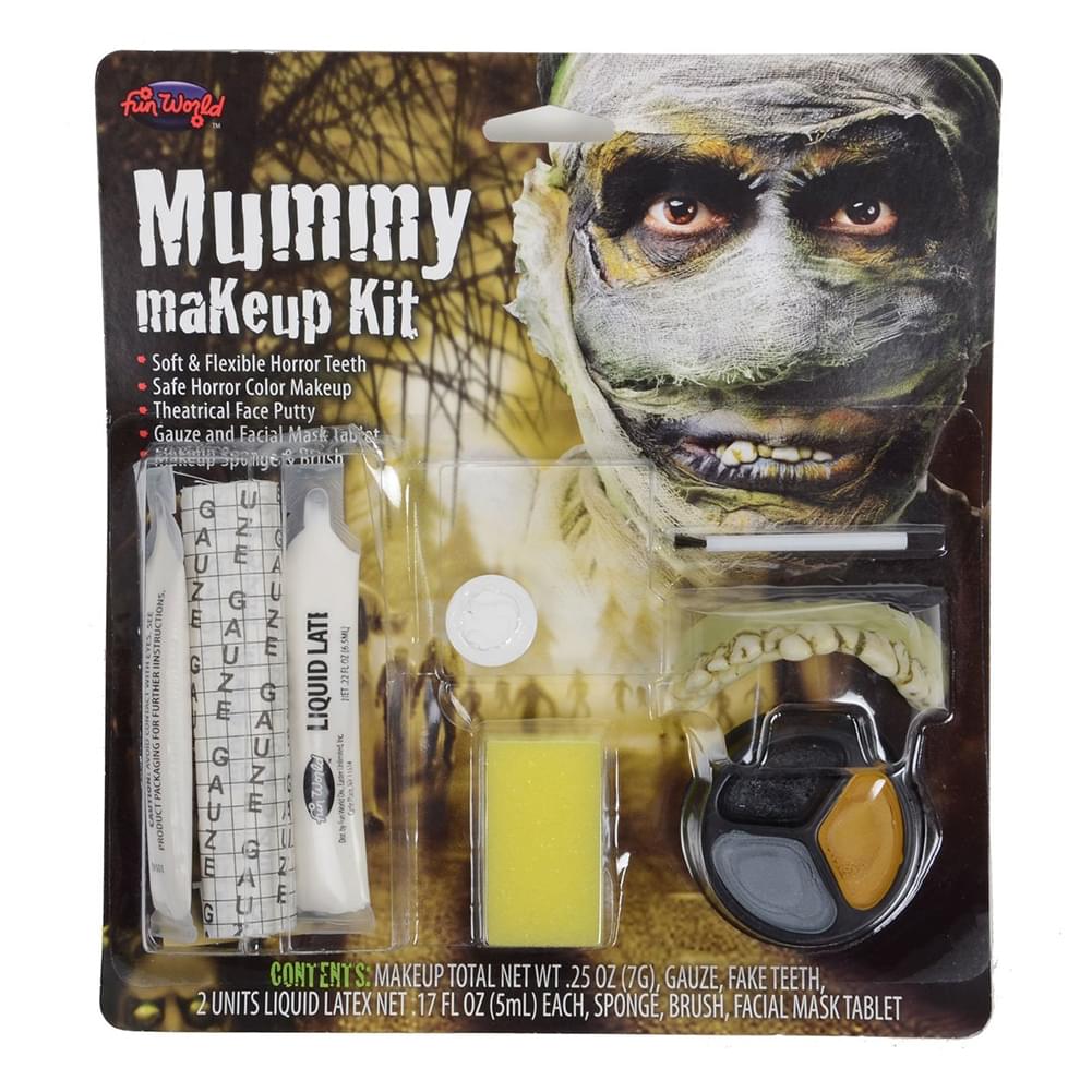 Rotted Mummy Horror Character Costume Makeup Kit