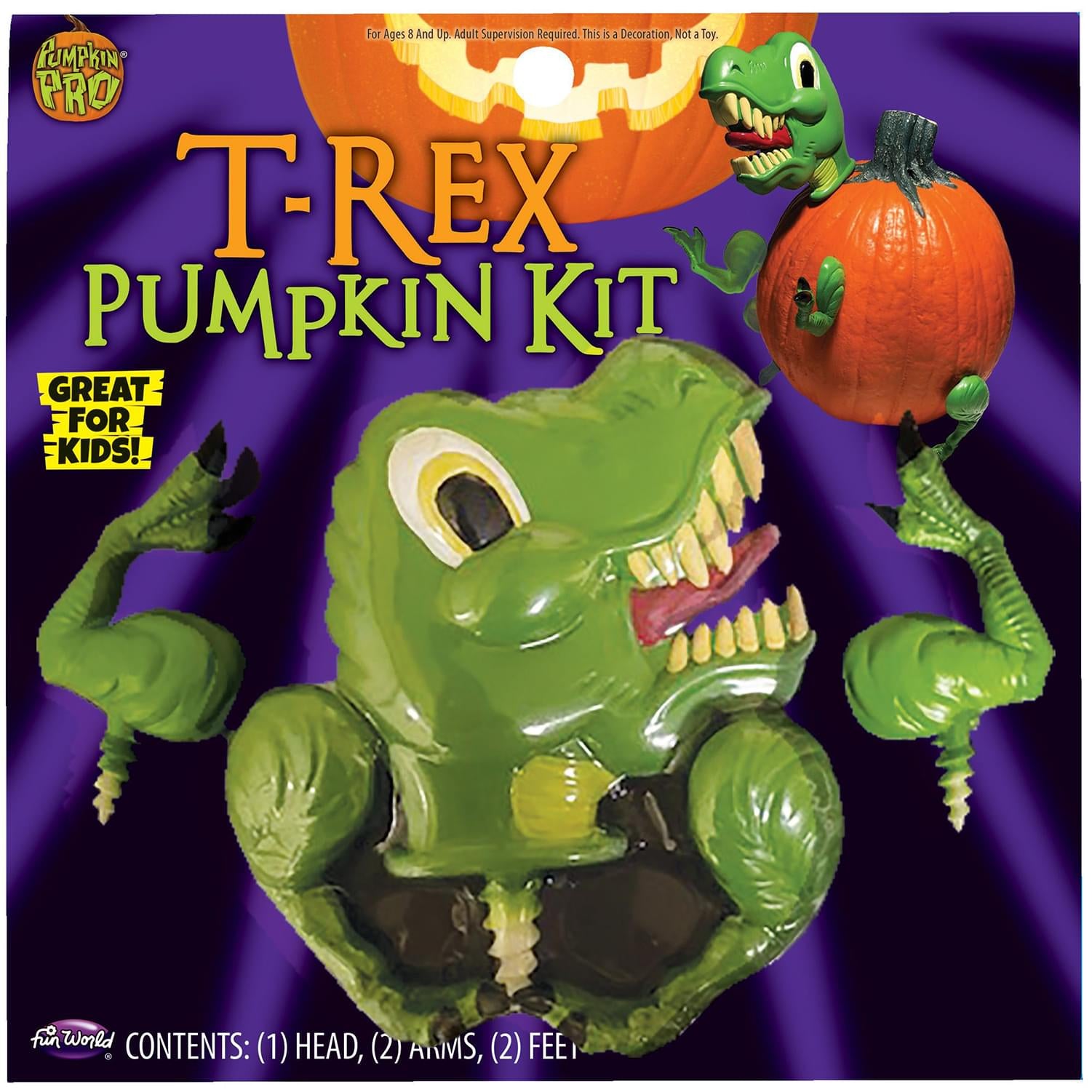 Halloween T-Rex Dinosaur Pumpkin Decorating Kit