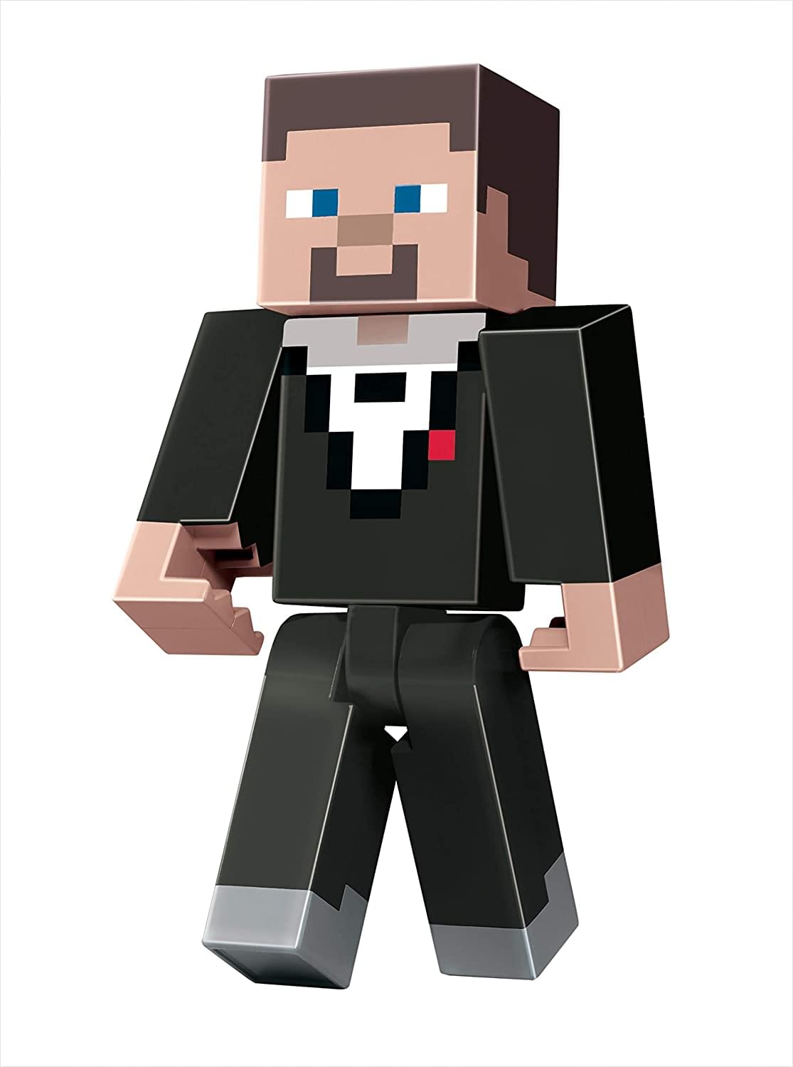 Minecraft Dungeons Large 11 Inch Articulated Action Figure | Tuxedo Steve