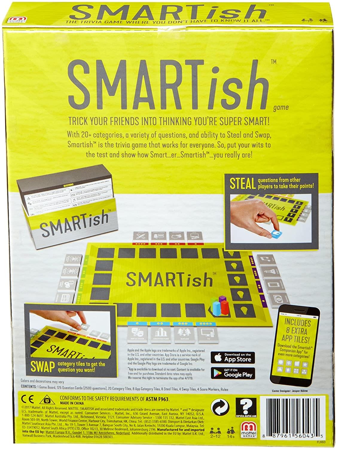 SMARTish Trivia Board Game | For 2-12 Players