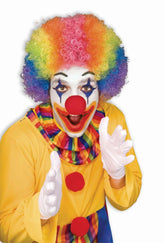 Clown Adult Costume Rainbow Afro Wig
