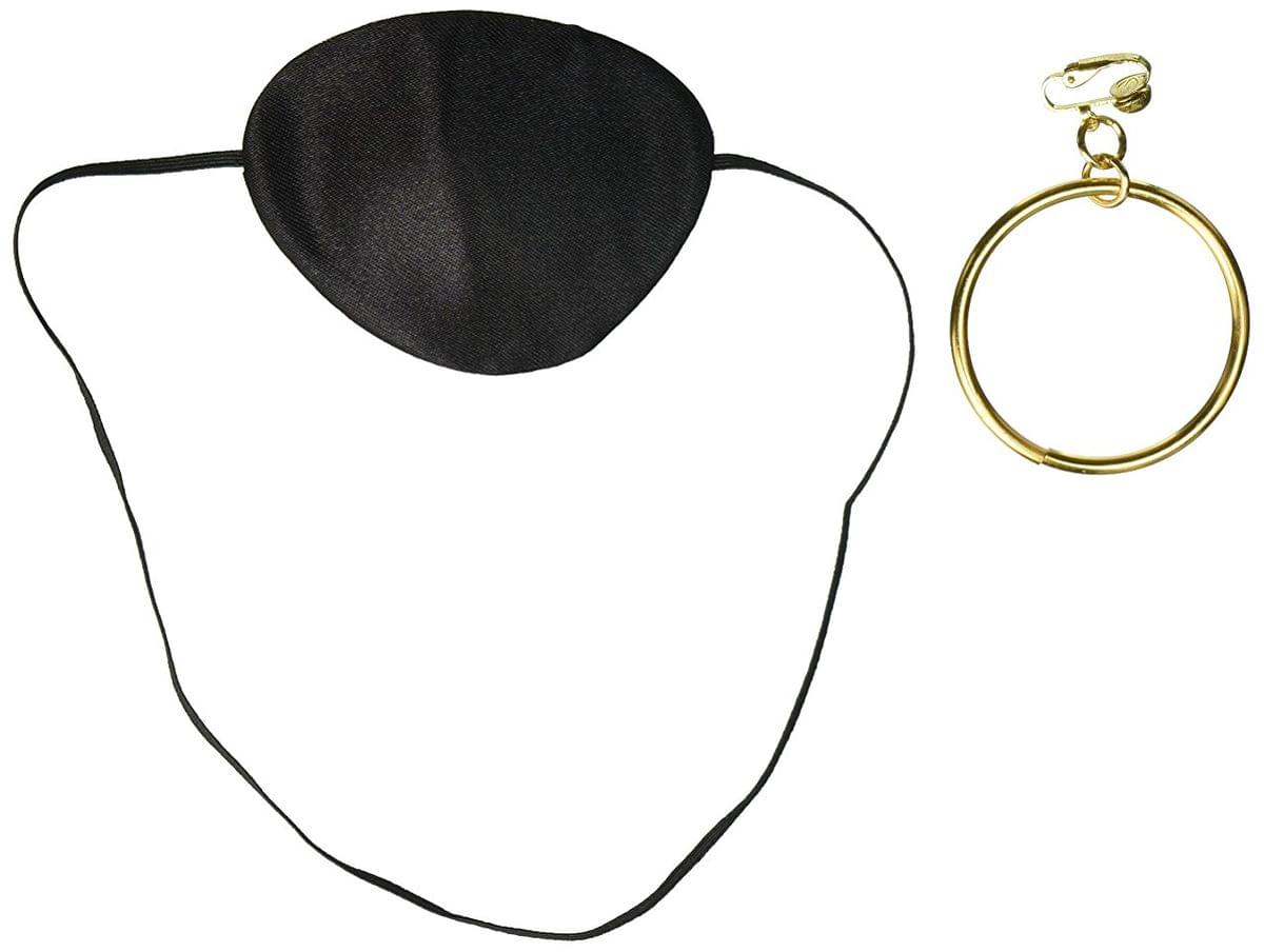 Pirate Patch And Earring Costume Kit Adult One Size