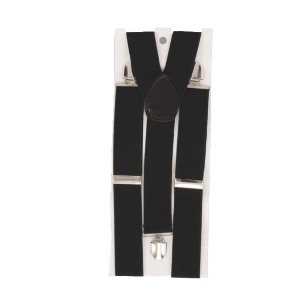 Black Costume Suspenders - One Size
