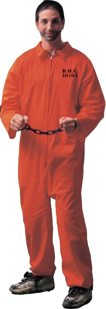 Jail Bird Convict Adult Costume