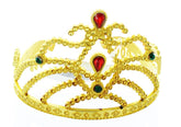 Golden Costume Tiara With Colored Stones Child