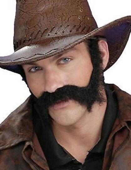 Civil War General Brown Moustache & Beard Costume Set