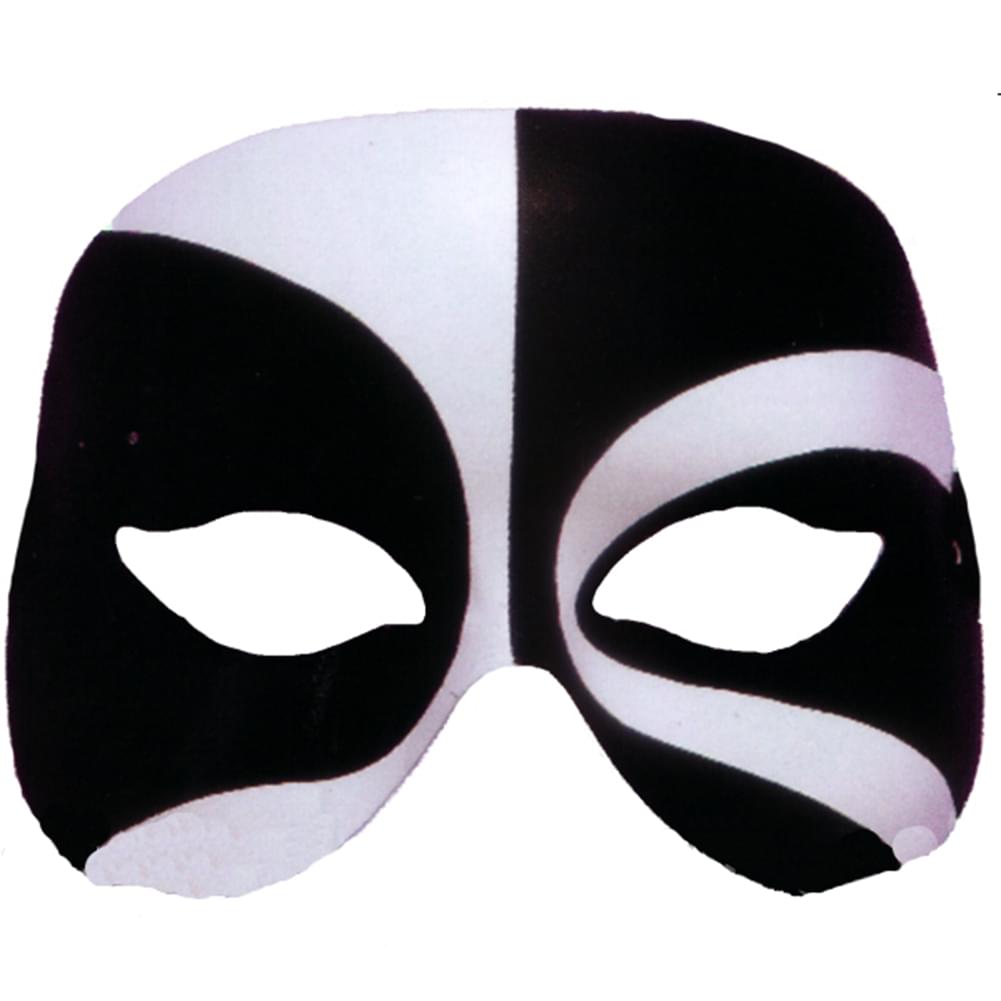 Black & White Voodoo Costume Eye Mask Adult Standard