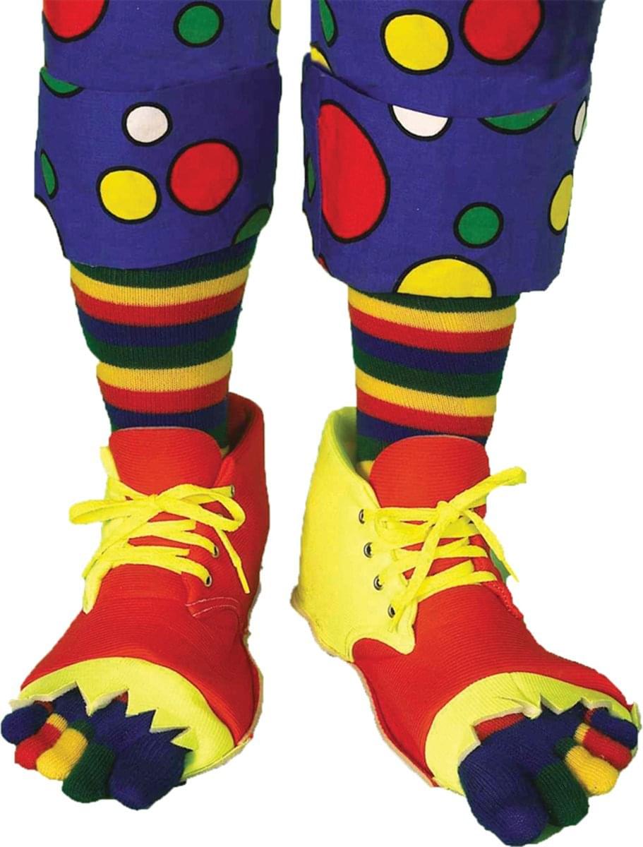 Clown Shoes And Toe Sock Costume Set Adult One Size