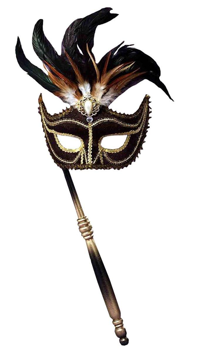 Black Venetian Mask Costume Accessory Adult One Size