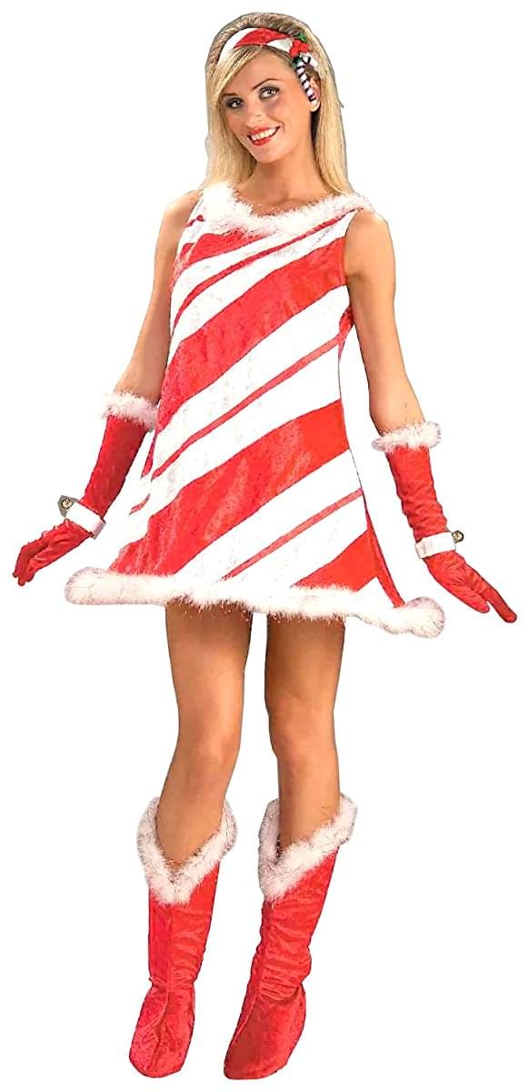 Miss Candy Cane Costume Adult Standard