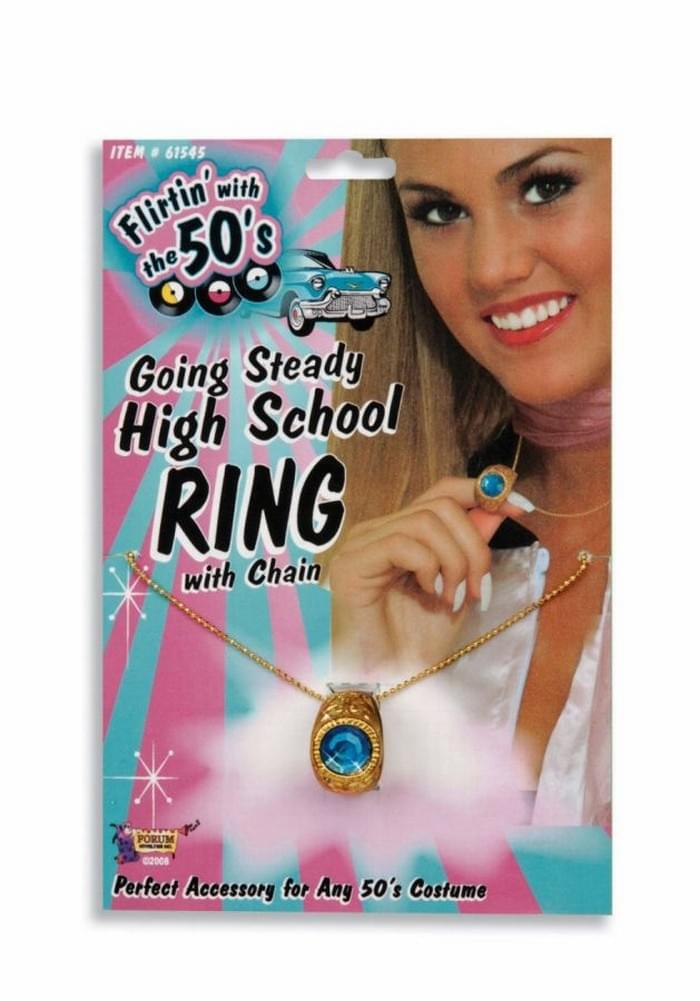 Going Steady High School Ring Costume Accessory Adult
