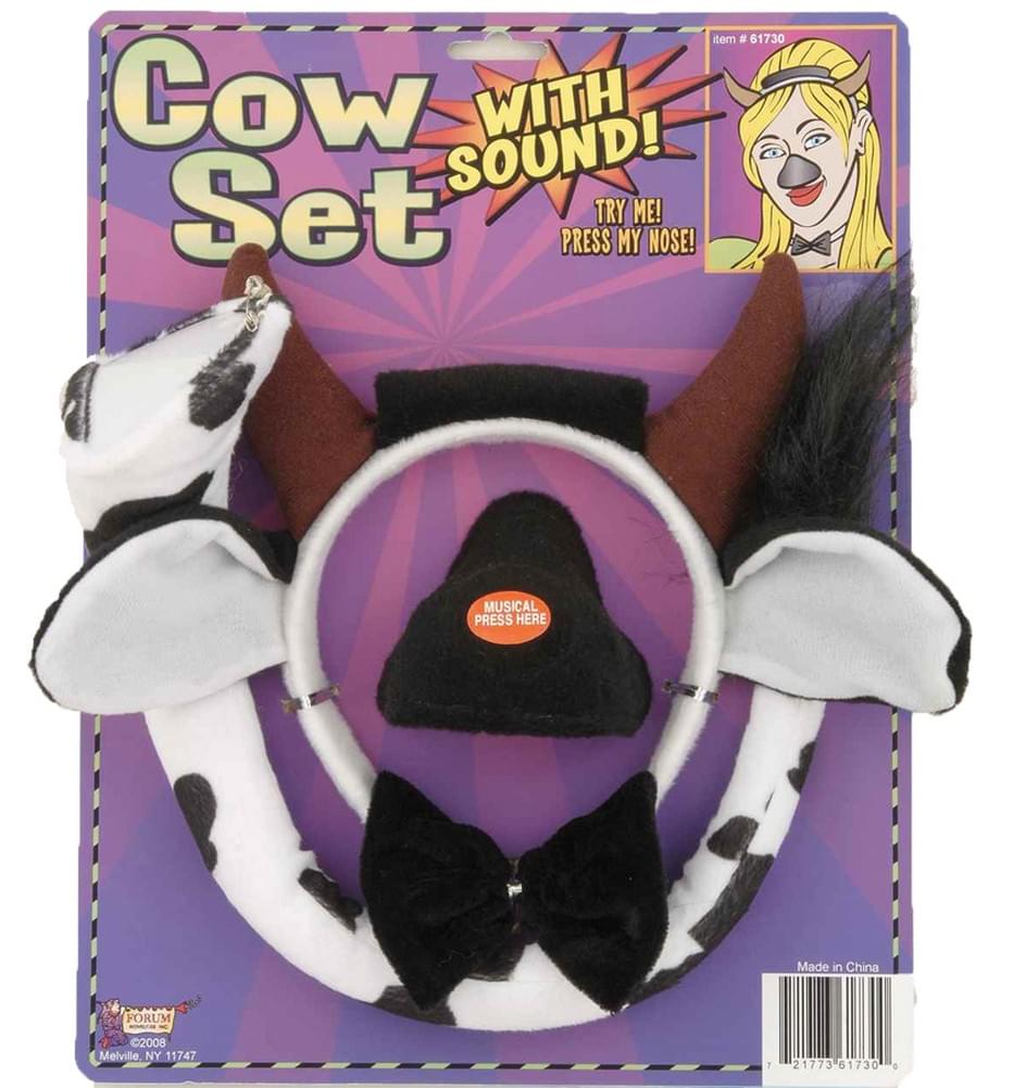 Cow Costume Kit With Sound Child One Size
