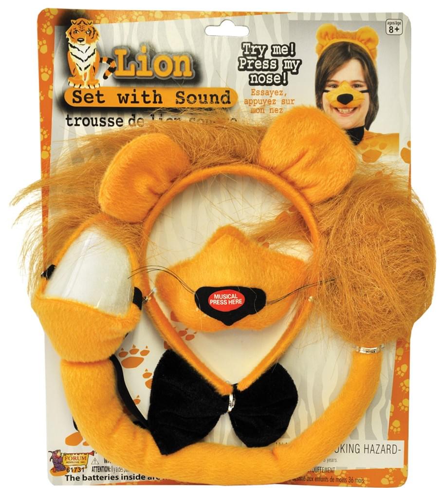 Lion Costume Kit With Sound Child One Size