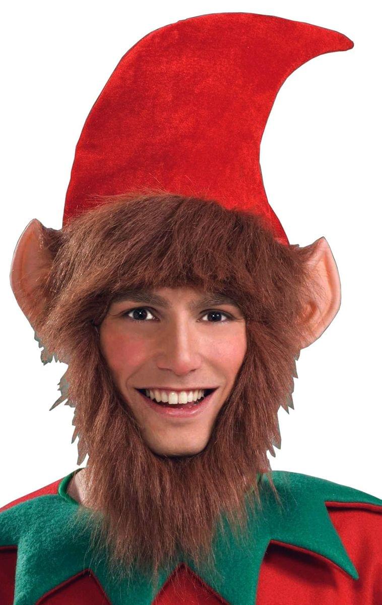Christmas Elf Ears & Beard Costume Hat