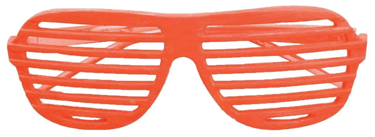 Glasses Slot Neon Orange Costume Accessory