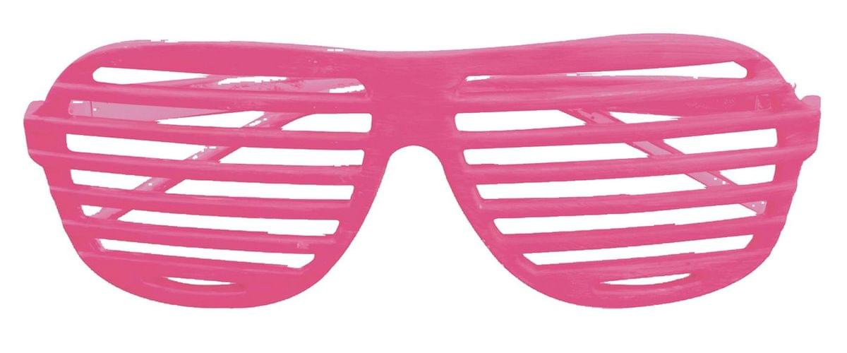 Glasses Slot Neon Pink Costume Accessory
