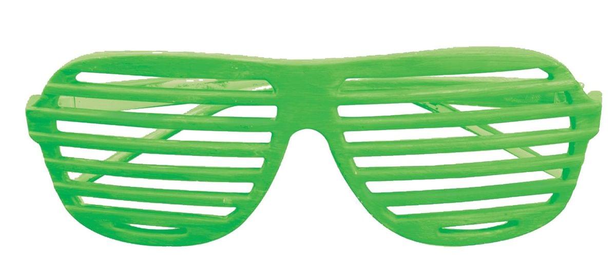 Glasses Slot Neon Green Costume Accessory