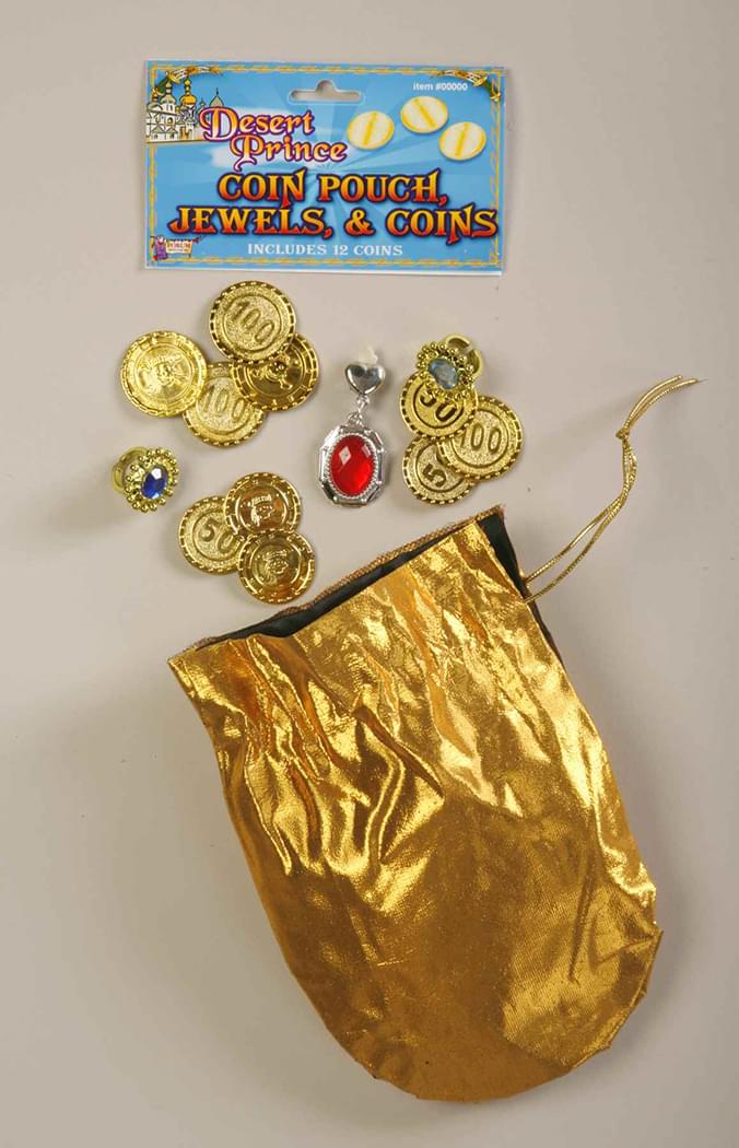 Desert Prince/Princess Coin And Jewel Pouch Costume Accessory