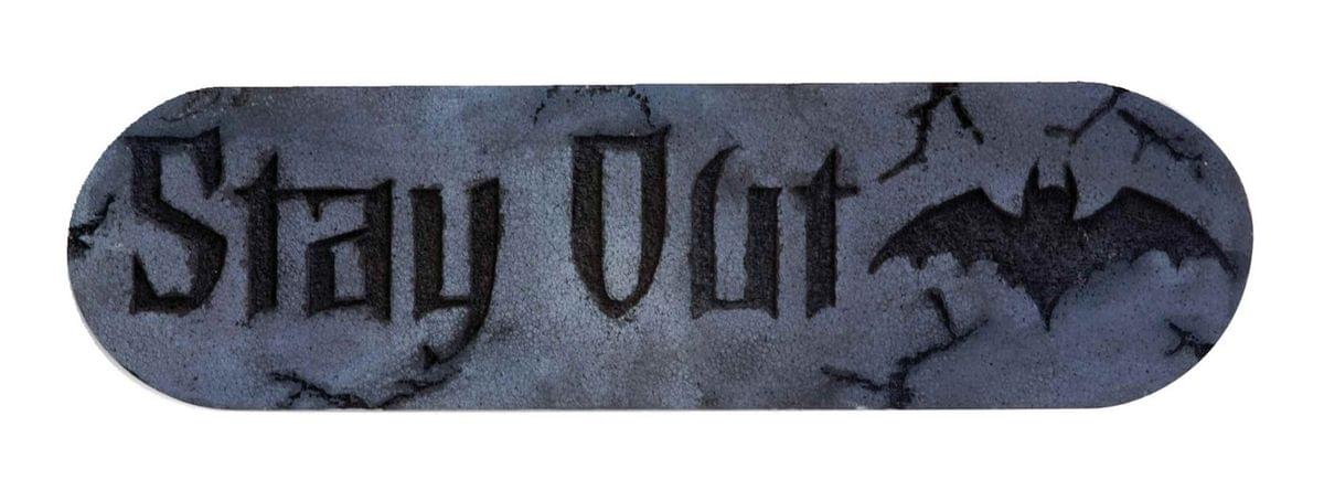 18" Ghouls Graveyard Stay Out Foam Plaque Halloween Prop