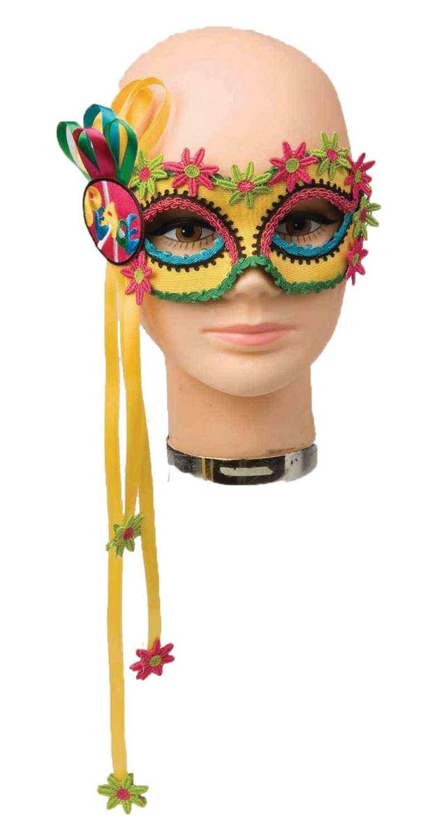 Hippie Peace Masquerade Half Mask Costume Accessory
