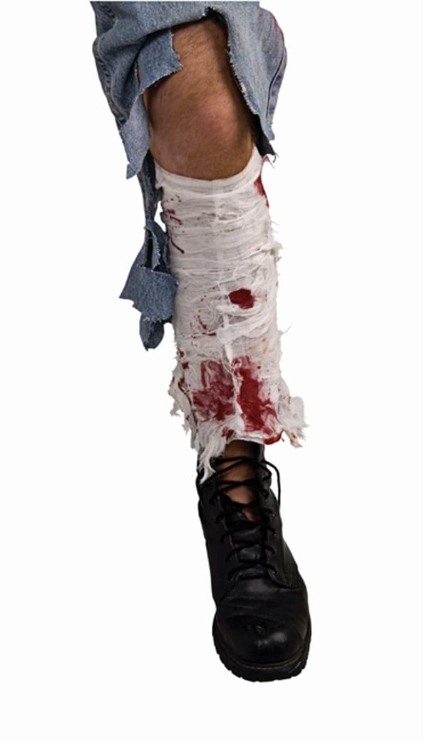 Bloody Leg Bandage Costume Accessory