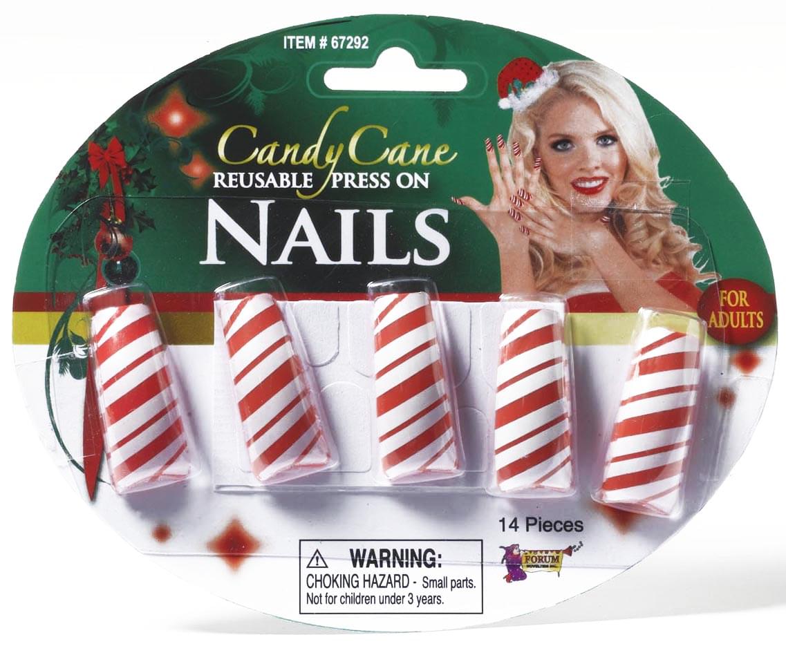 Candy Cane Fingernails Costume Accessory