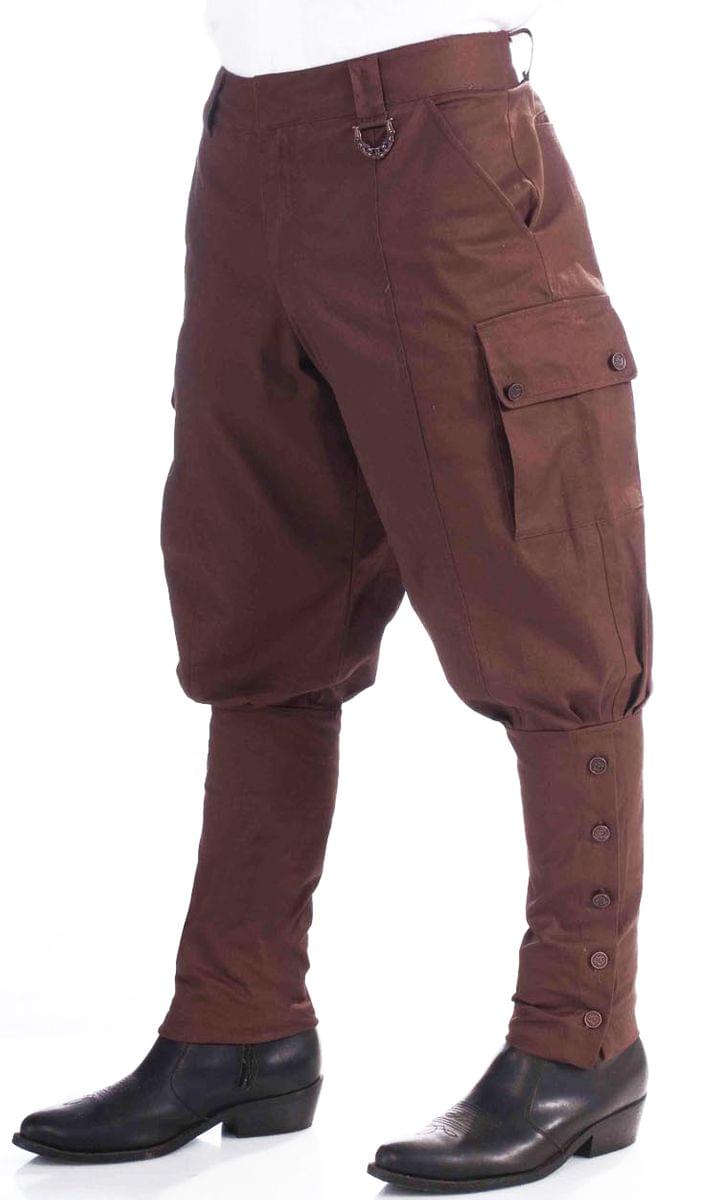 Victorian Brown Steampunk Adult Male Costume Pants
