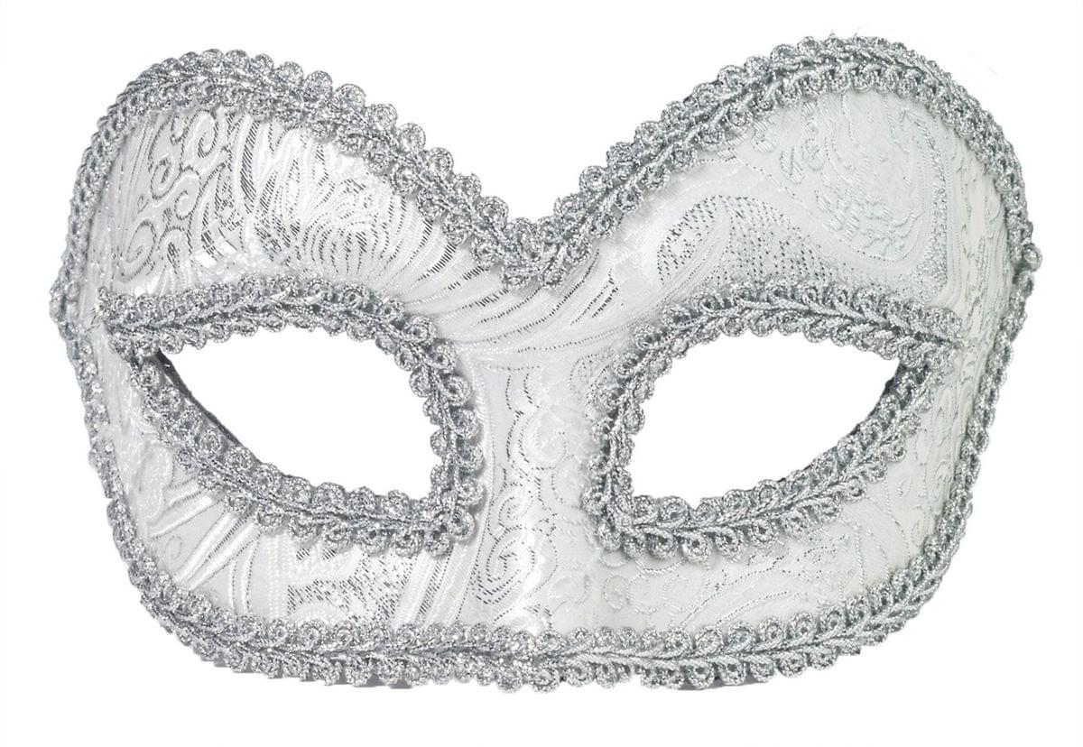 Venetian Silver Half Mask Costume Accessory