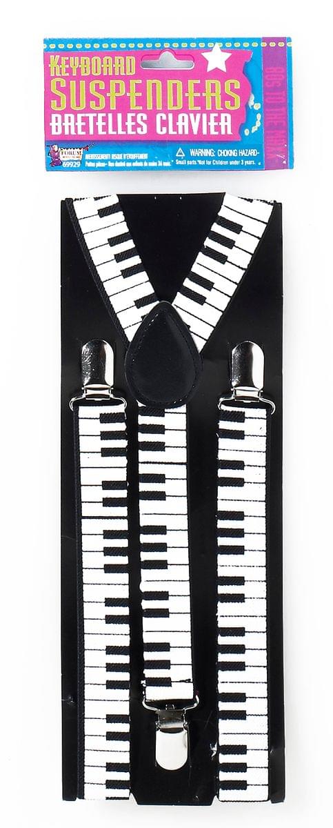 80's Style Keyboard Costume Suspenders Adult