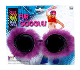Club Candy Fur Goggles Costume Eyewear Adult: Purple