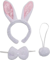 Animal Costume Accessory Kit Adult: White Bunny