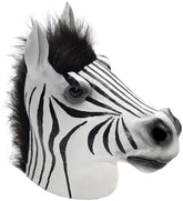 Latex Animal Costume Mask Adult: Zebra