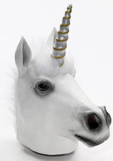 Latex Animal Costume Mask Adult: Unicorn