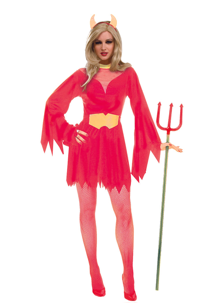 Devil Costume Dress And Horns Adult Women