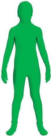 Disappearing Man Stretch Costume Jumpsuit Teen: Green