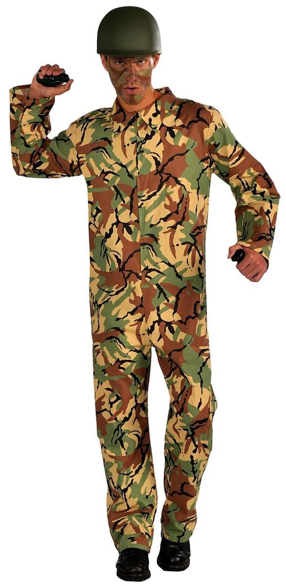 Army Camouflage Jumpsuit Adult One Size Fits Most