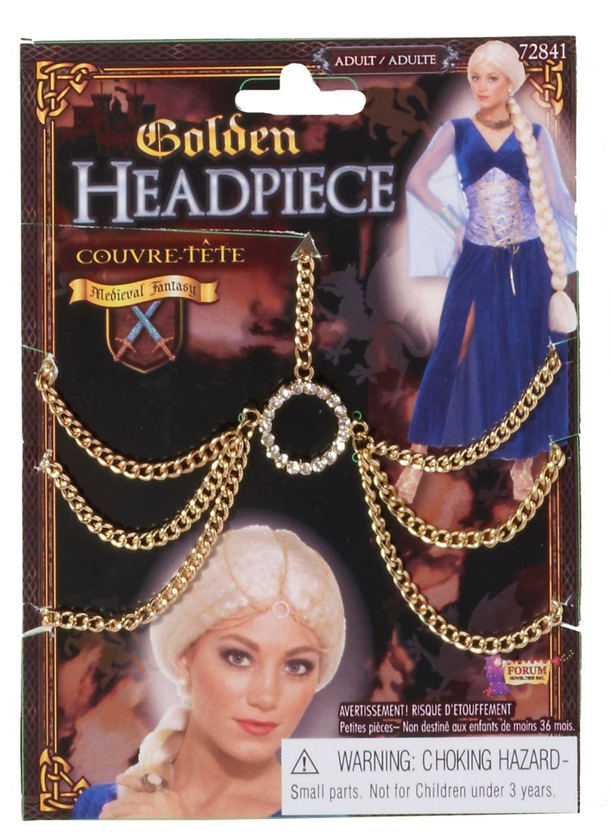 Medieval Fantasy Golden Costume Headpiece