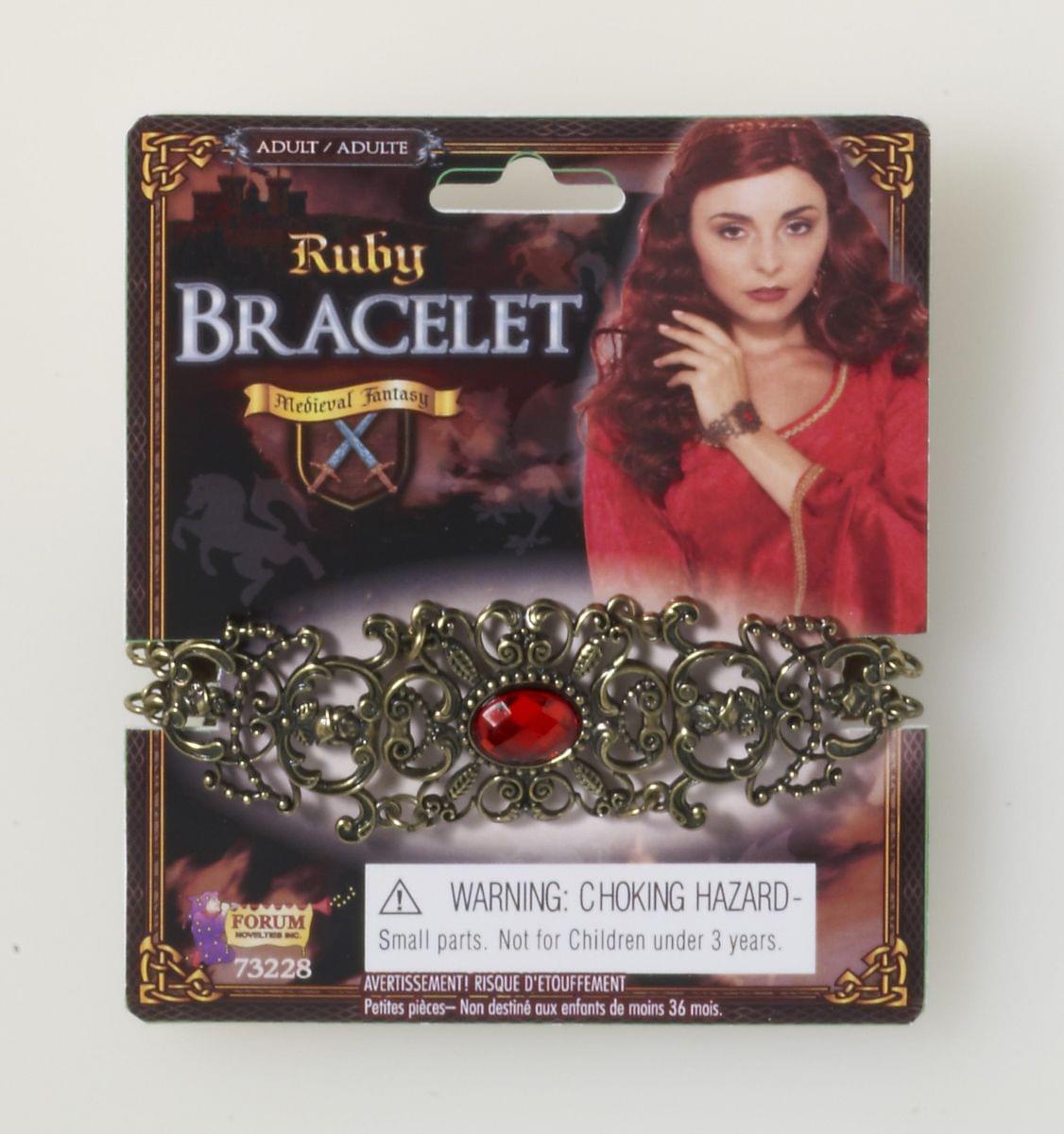 Medieval Fantasy Ruby Costume Bracelet