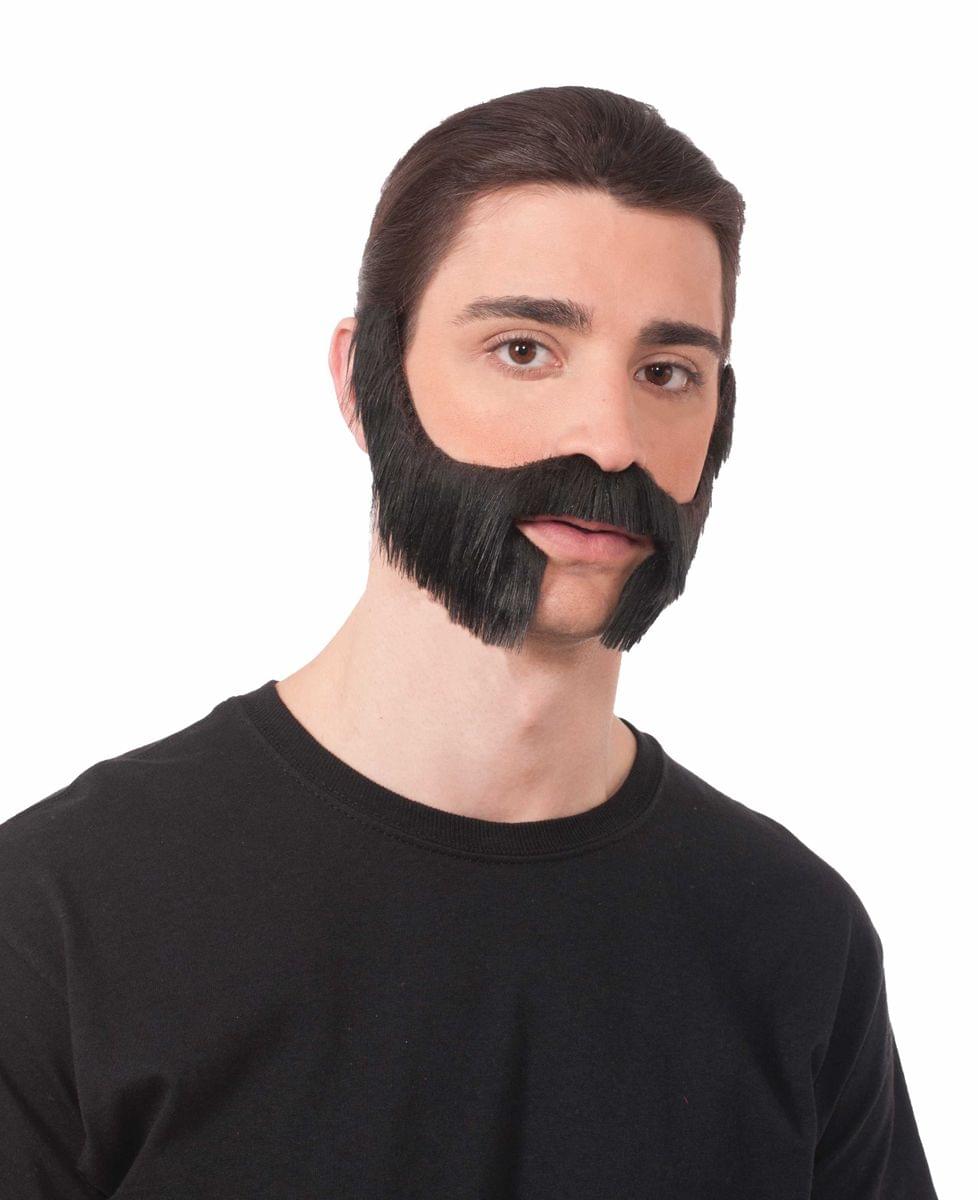 Anarchy Biker Black Moustache/Beard Costume Accessory One Size