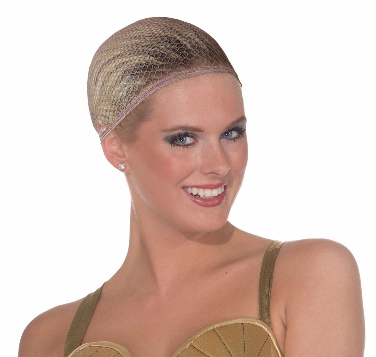 Mesh Wig Cap Light Brown Adult Costume Accessory One Size